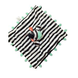 Target Oh Joy! Zebra Lovey Security Blanket Black White Stripes Green  plush toy